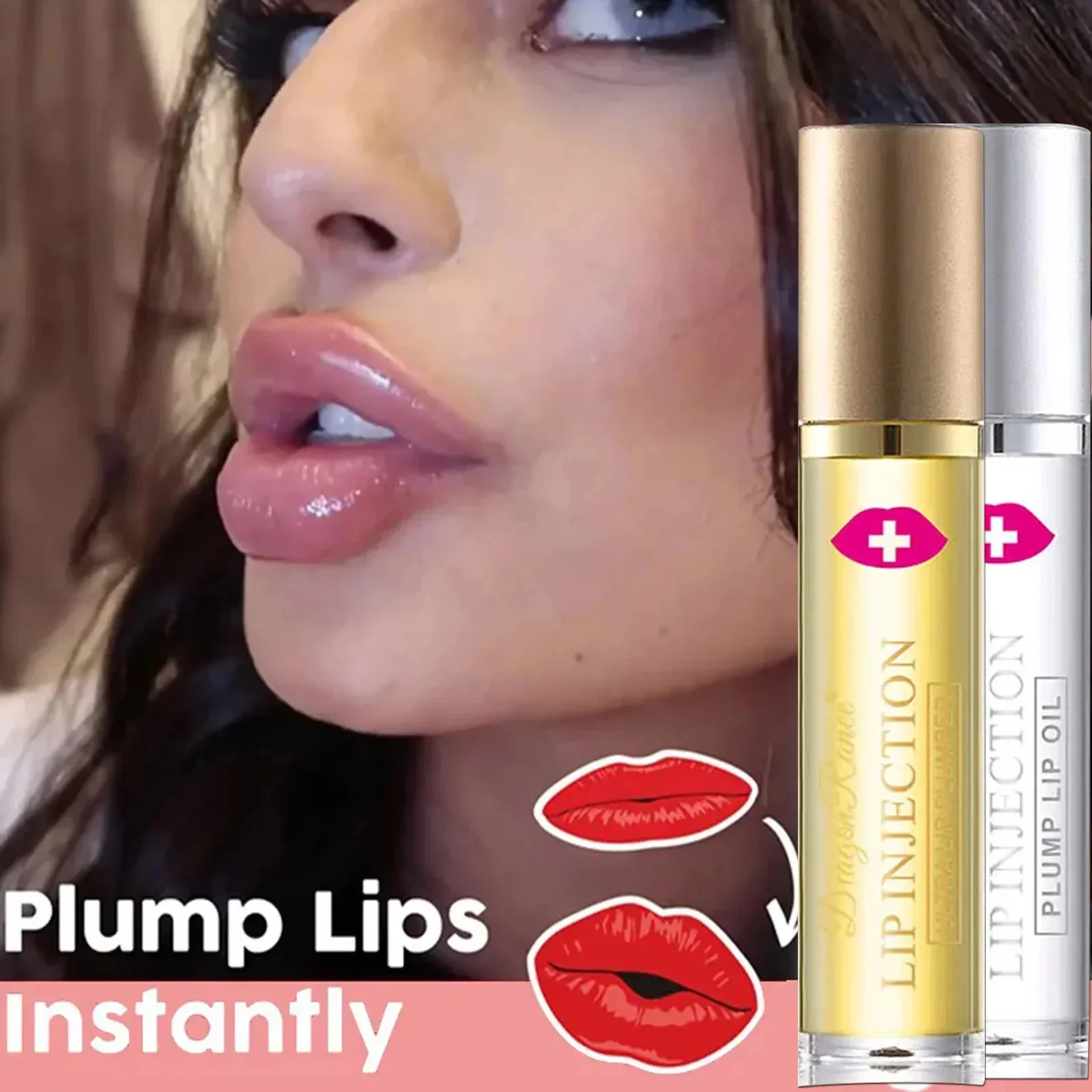 Instant Volumising Lip Plumper Oil Lip Enhancer Lip Gloss Plumping Serum Moisturizing Anti-Wrinkle Lipstick Sexy Lip Care Makeup