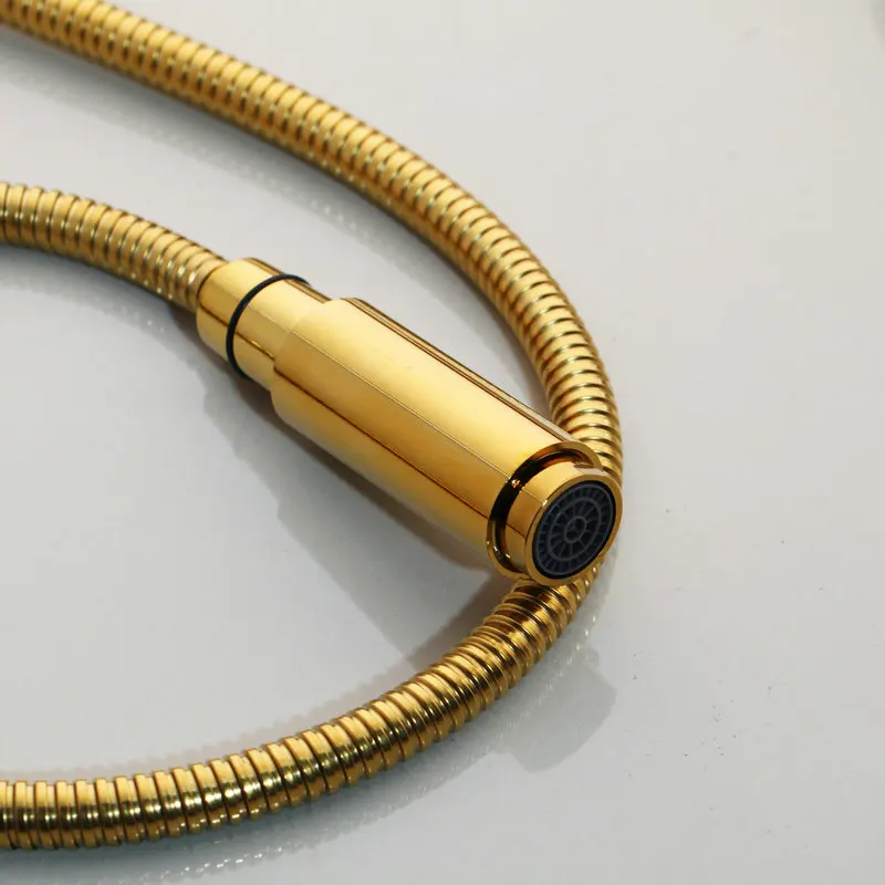 KEMAIDI Newly Arrived Pull Out Kitchen Faucet Gold Sink Mixer Tap 360 degree rotation kitchen Mixer Taps Kitchen Tap