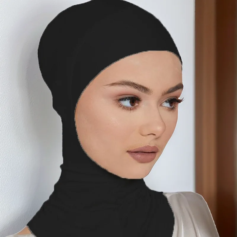 New 2024 Modal Undercap Inner Muslim Women'S Hijab Bonnet Solid Islamic Turban Hat Wrap Headband Soft Full Cover Scarf Hats