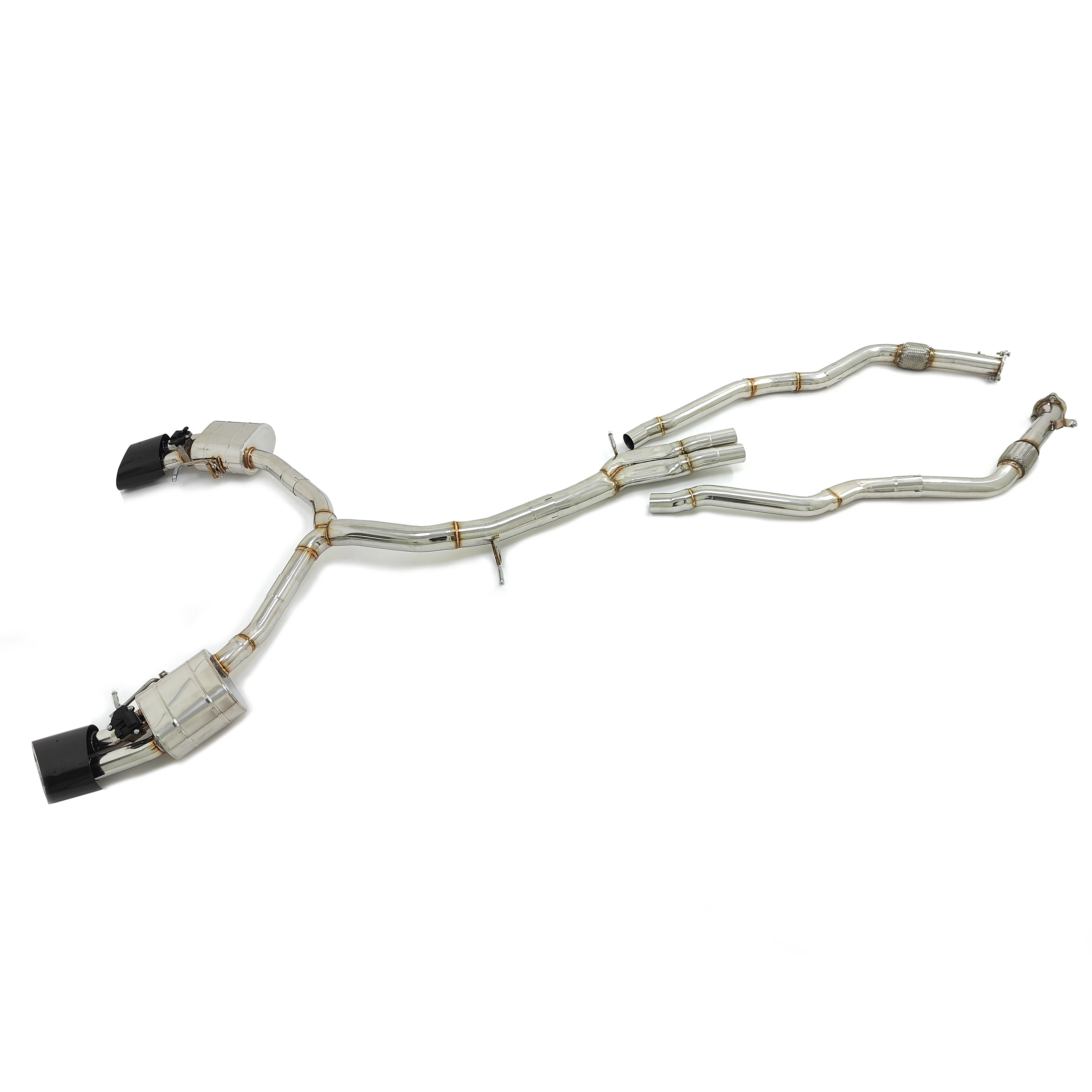 High Performance Front Pipe& Valvetronic Catback For Audi RS4 For RS5 B9 2.9T Stainless Steel Catback Full Exhaust System