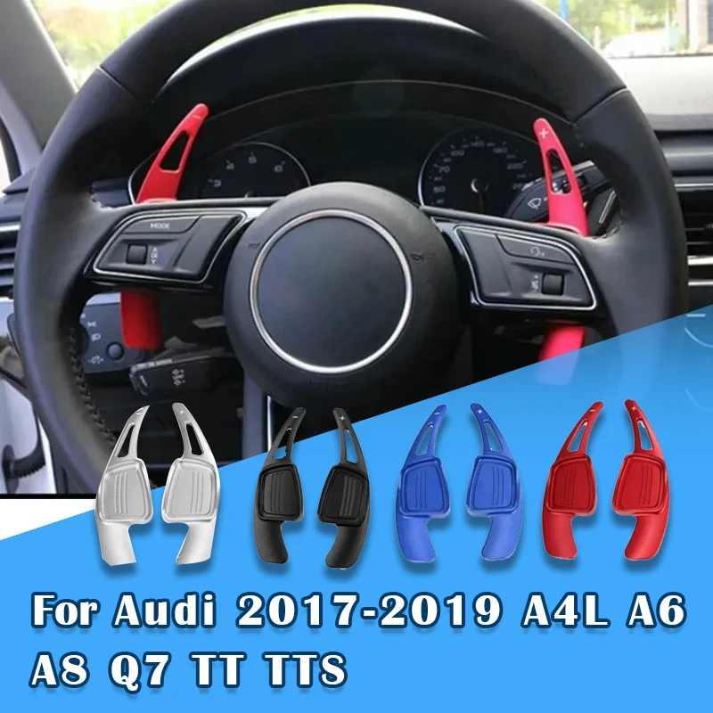 

For Audi A4L A6 A8 Q7 TT TTS 2017 2018 2019 Car Steering Wheel Shifter Paddle DSG Extension Stickers Accessories