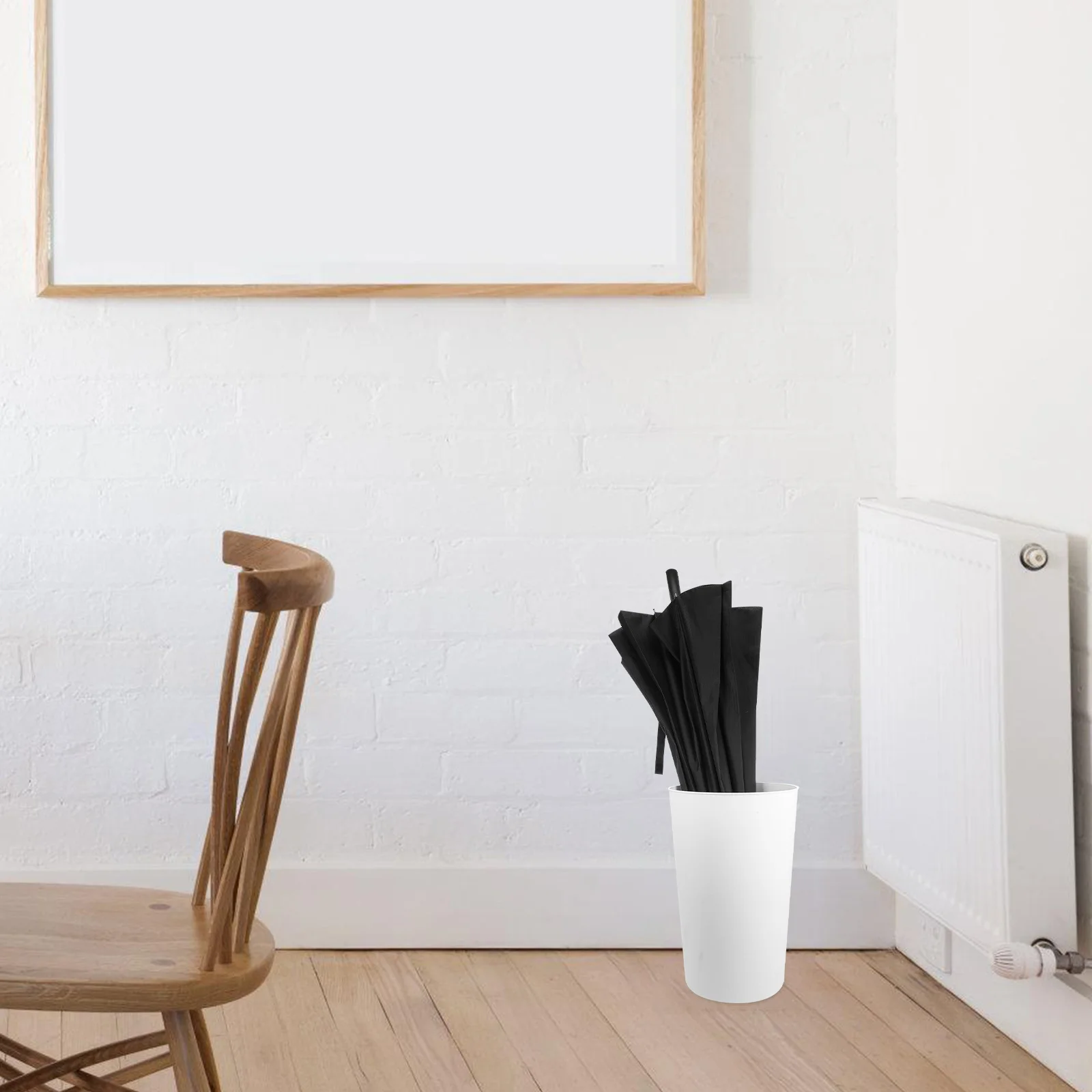 

Large Capacity Plastic Umbrella Storage Bucket for Entryway Home Office Draining Umbrella Holder Organizer Umbrellas Organizer