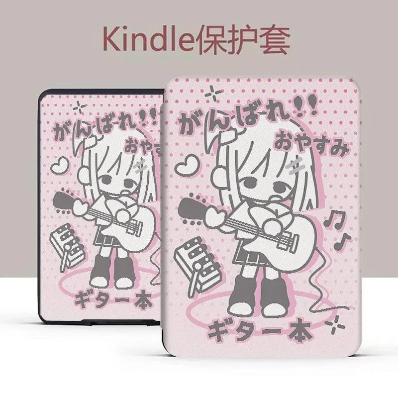 Pink Comic Girl Acrylic Case For Kindle Paperwhite Colorsoft 2024 2022 456 11th12th Generation 6.8 7Inch Protective Cover Pouch