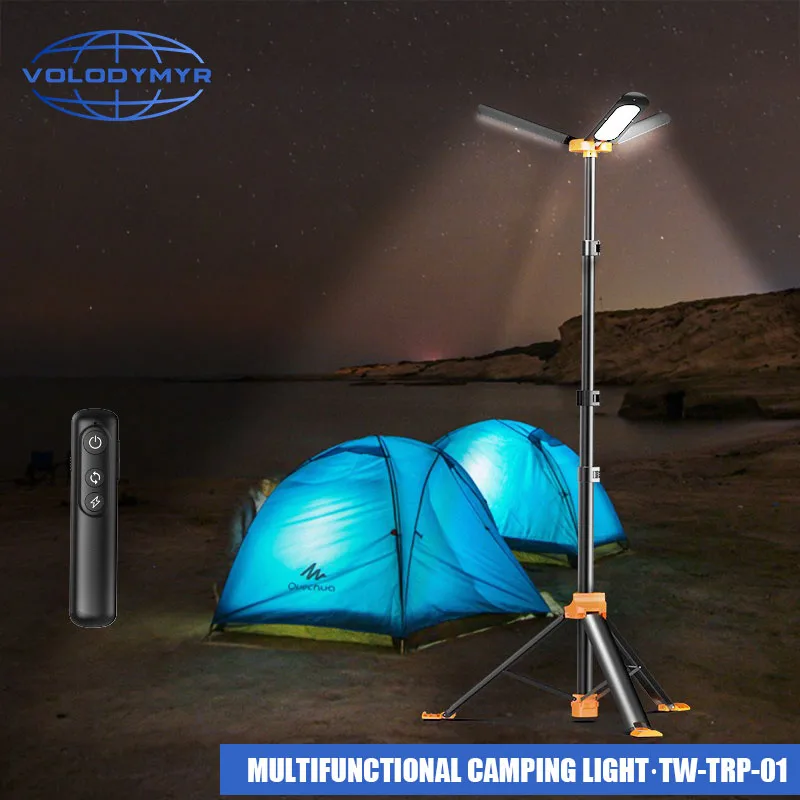 

VOLODYMYR Dustproof Waterproof Camping Light High Quality Telescopic Tripod Led Light COB Camping Lamp
