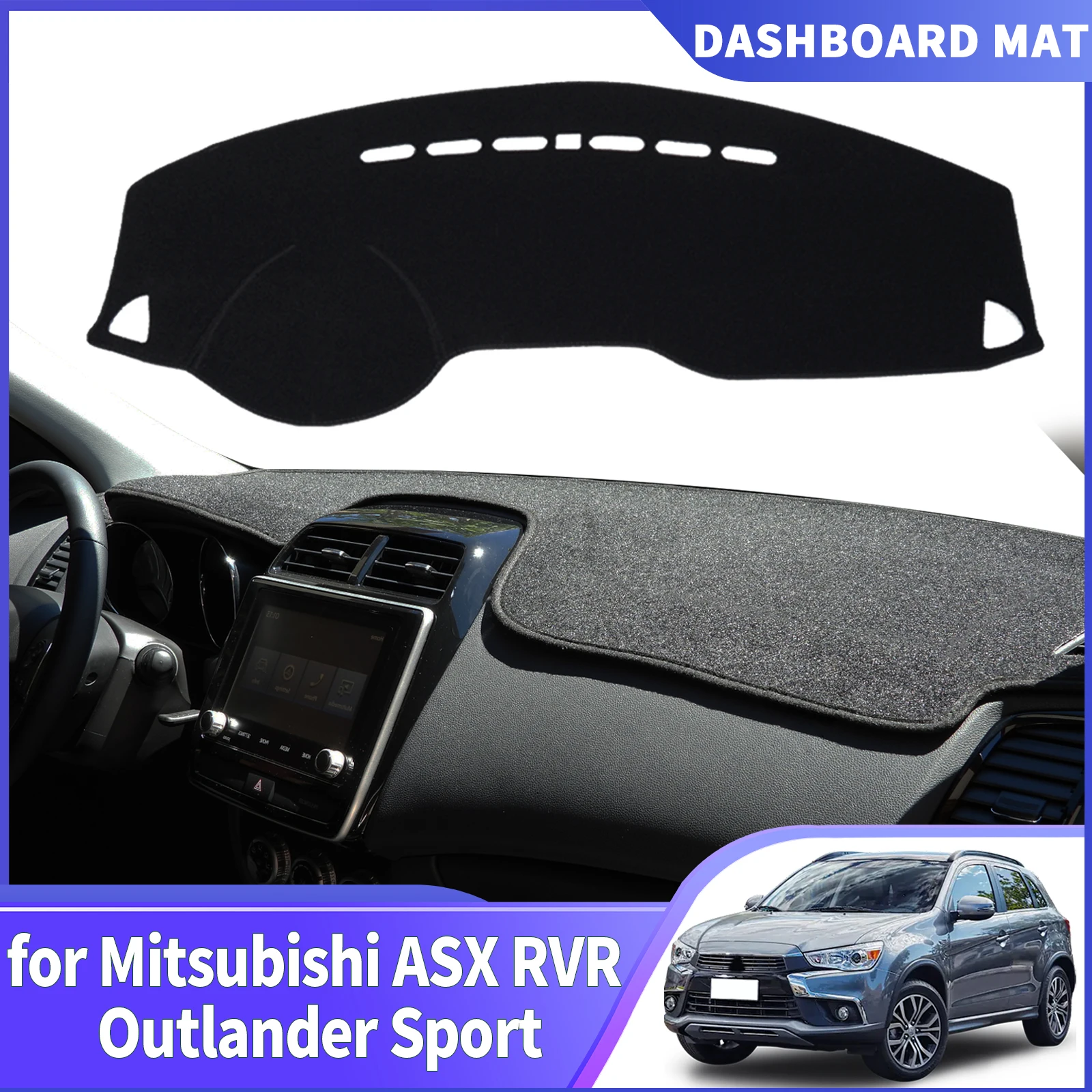 

for Mitsubishi ASX 2011-2021 Peugeot 4008 GA XA Outlander Sport Dashmat Dashboard Cover Pad DashMat Sunshade Protective Carpet