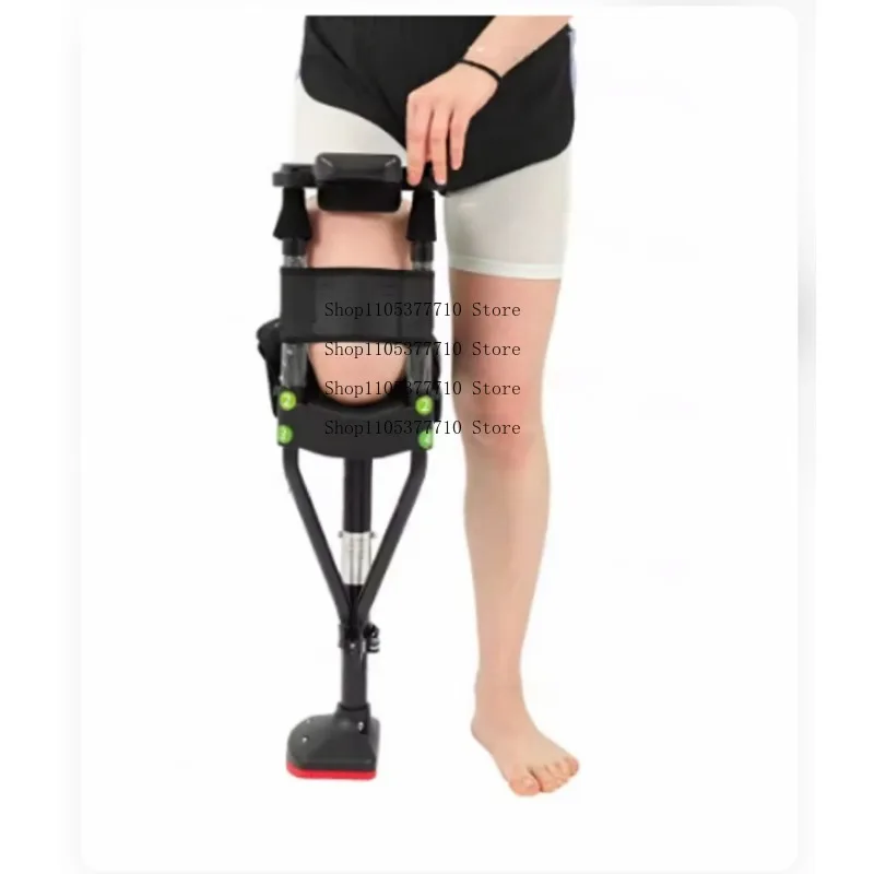 Adjustable Height Adult Single Leg Support Hands-free Knee Crutches Armpit Crutches