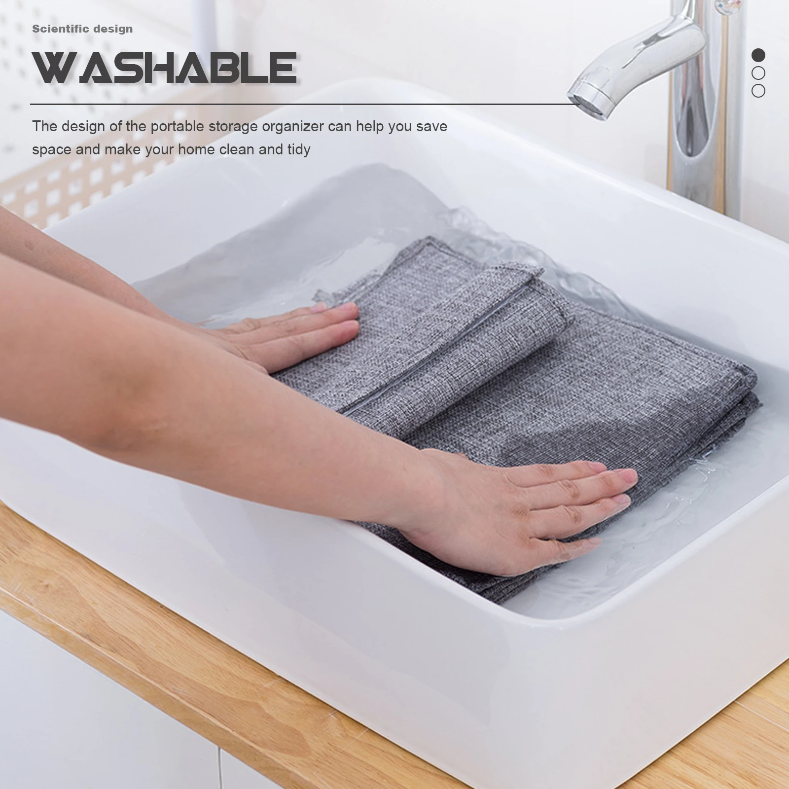 

Closet Organizers Foldable Storage Shelves Hanging Closet Shelves Cotton Linen Material Space Saving Home