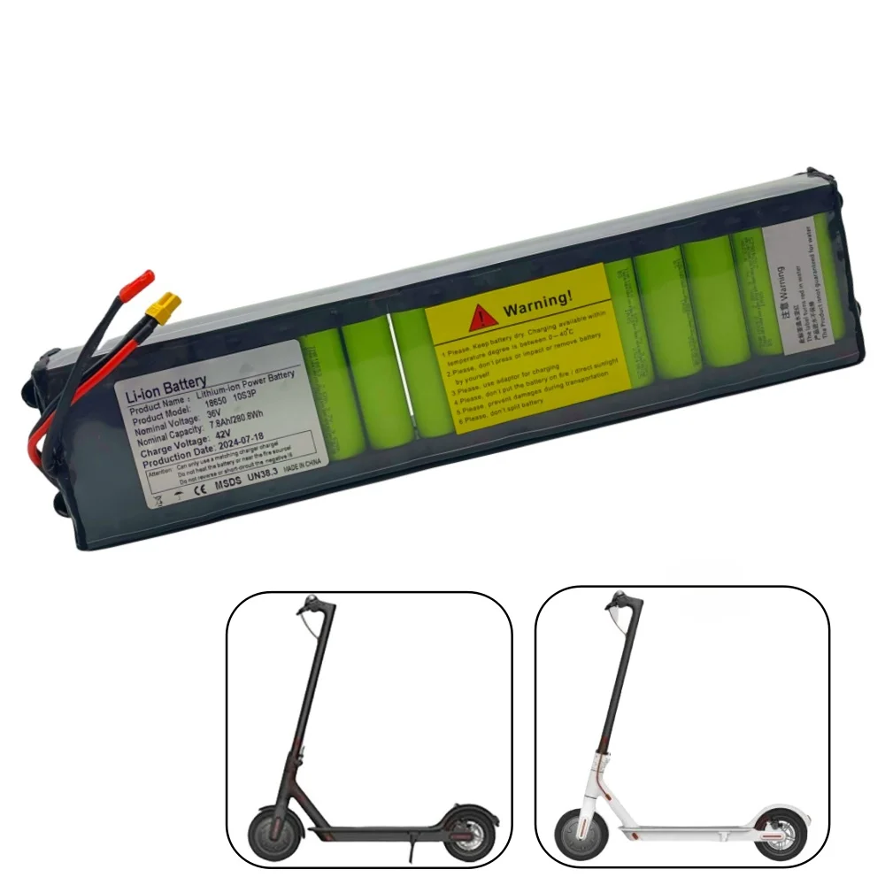 10S3P 36V 7800mAH 500W high-power and large capacity, suitable for Xiaomi M365 electric scooter battery pack,