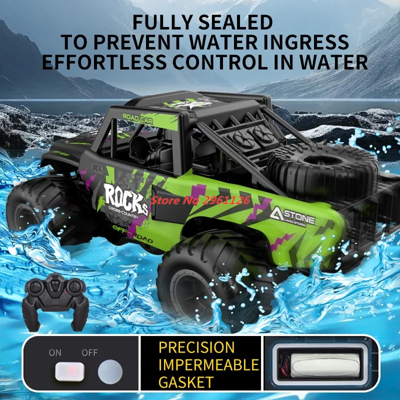 2.4G Amphibious Off-road Climbing RC Car All-terrain Waterproof Flip Stunt Racing Truck Remote Control Toy Gift amphibious Car