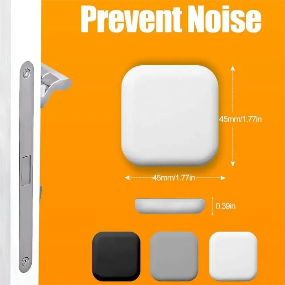 4 Pcs Door Stoppers Wall Protector Buffer Guard Doorknob Door Handle Bumper Self Adhesive Soft Rubber Crash Pad for Home