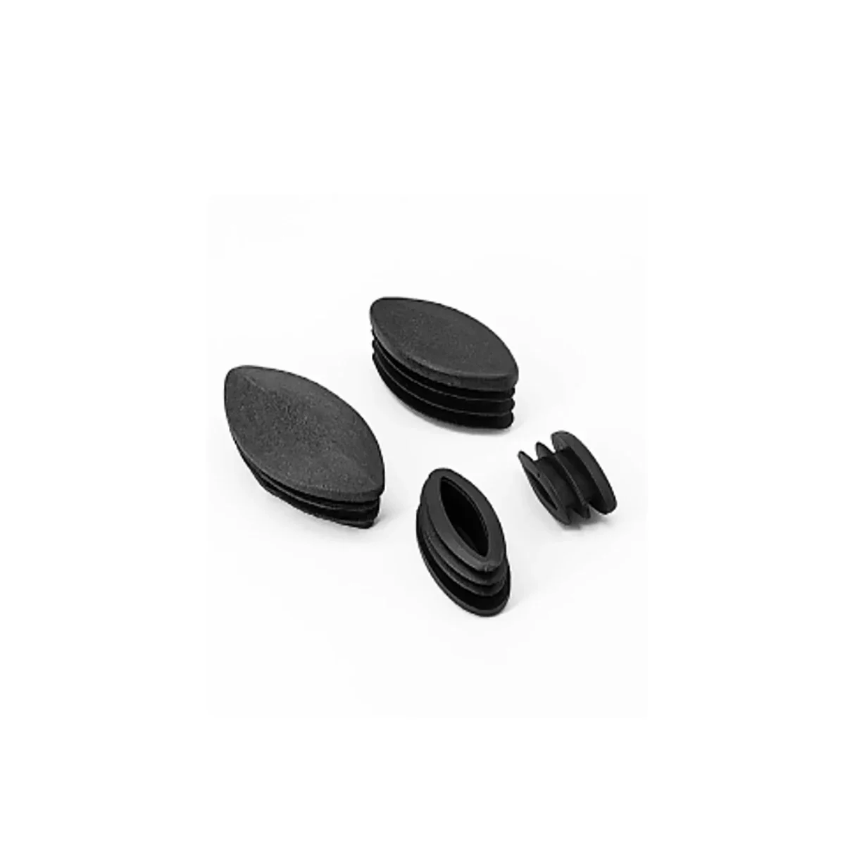 Plastic Olive Shaped Pipe Plug Oval Pointed Dust Cover Stool Office Chair Leg Mat