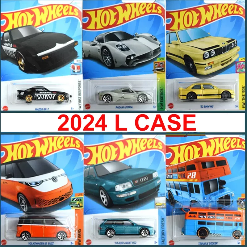 2024 L Hot Wheels Car Let\'s Race Diecast 1/64 Toys for Boy Dodge Charger Ford Mustang Jaguar Audi Avant RS2 BMW M3 Birthday Gift