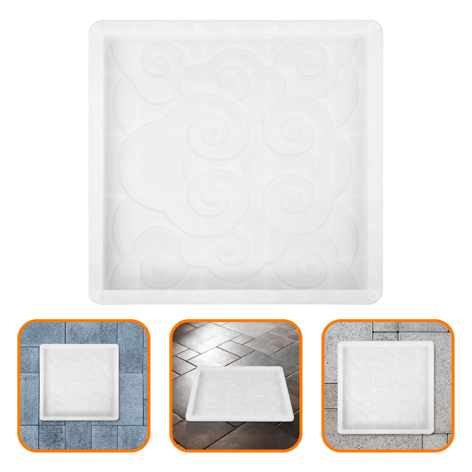 

Concrete Block Mold Garden Pathway Cloud Pattern Reusable Stepping Stone Maker Paver Brick Template Cement Craft Supplies