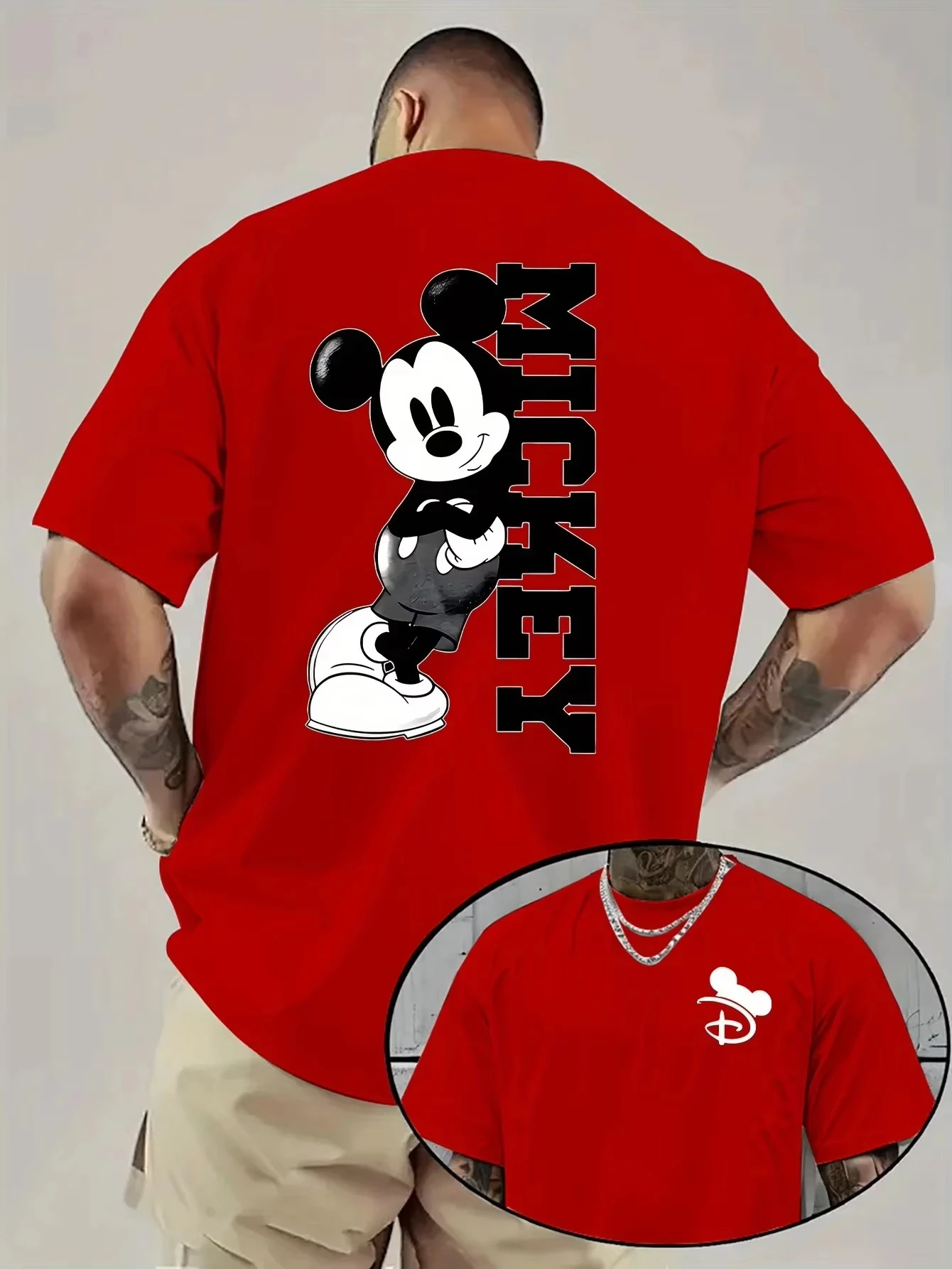 Camiseta Disney 2026 de Mickey Mouse, Clásica, Retro, de Doble Cara, Unisex, Anime, Cómoda, para Hombre y Mujer