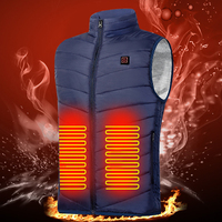 9 Heat Areas Heated Motorcycle Jacket USB Rechargeable Electric Thermal Waistcoat  Men Women Sportswear Heating Vest for Skiing