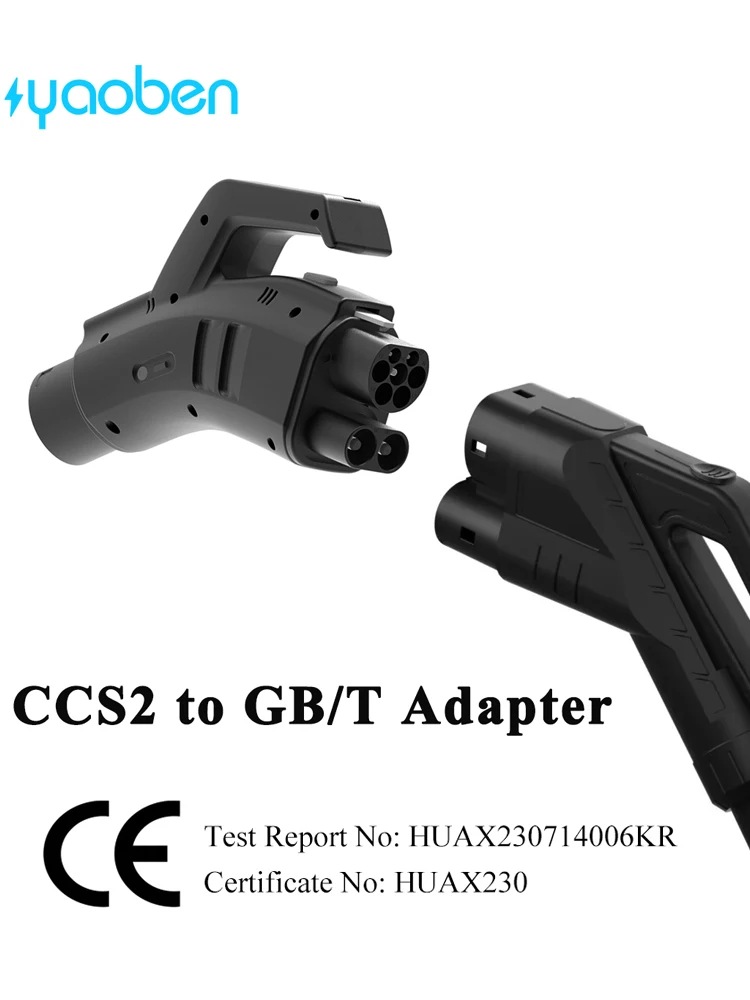 Electric vehicle DC Fast charging CCS2 To GBT  EV Charger Adapter 250A 1000V IP54 for Chinese GBT EVS CCS2 Super Charger to GBT