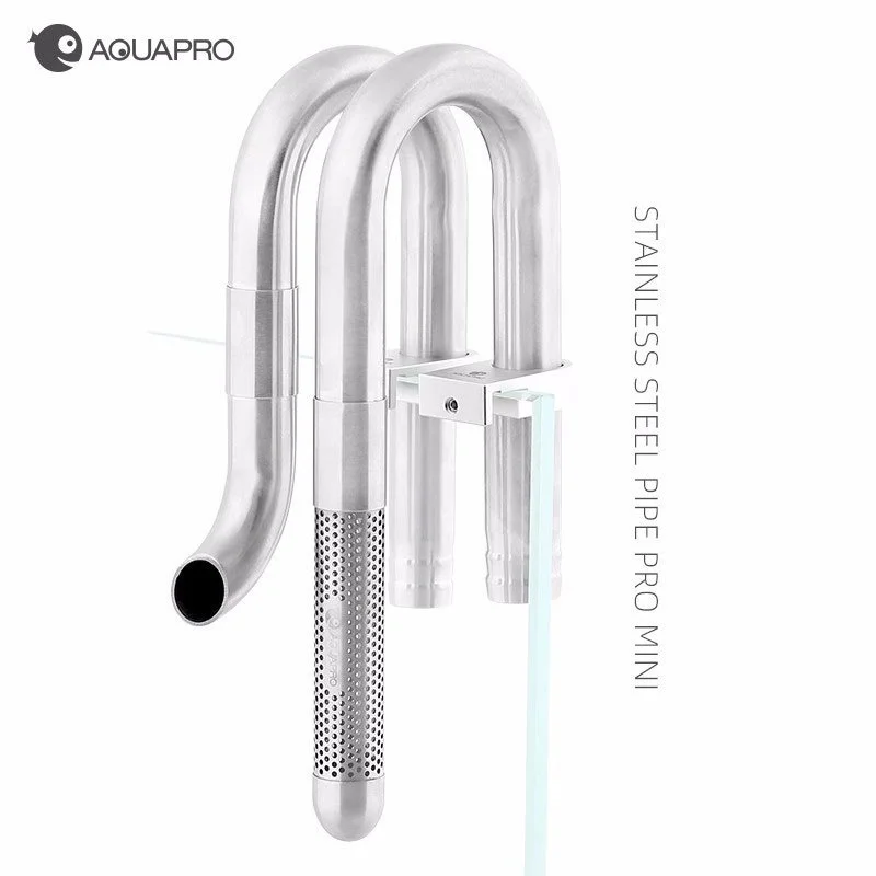 Mini Aquarium Water Inlet Outlet Pipe Filtro Accessories Stainless Steel Fish Tanks Shrimp Ecoflow Akvarium Hose Holder Goods