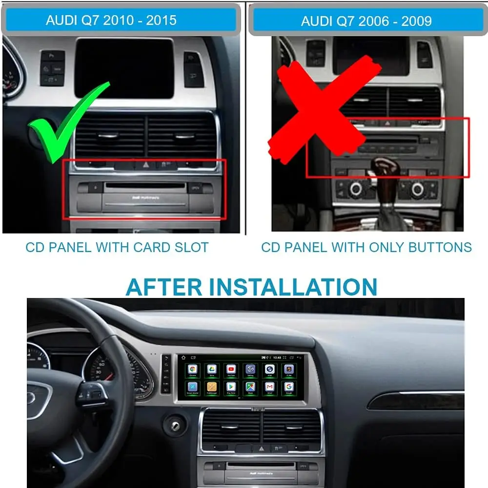 Автомобильный мультимедийный плеер, плеер на Android 13, с GPS, для Audi Q7, 4L, 2005-2015