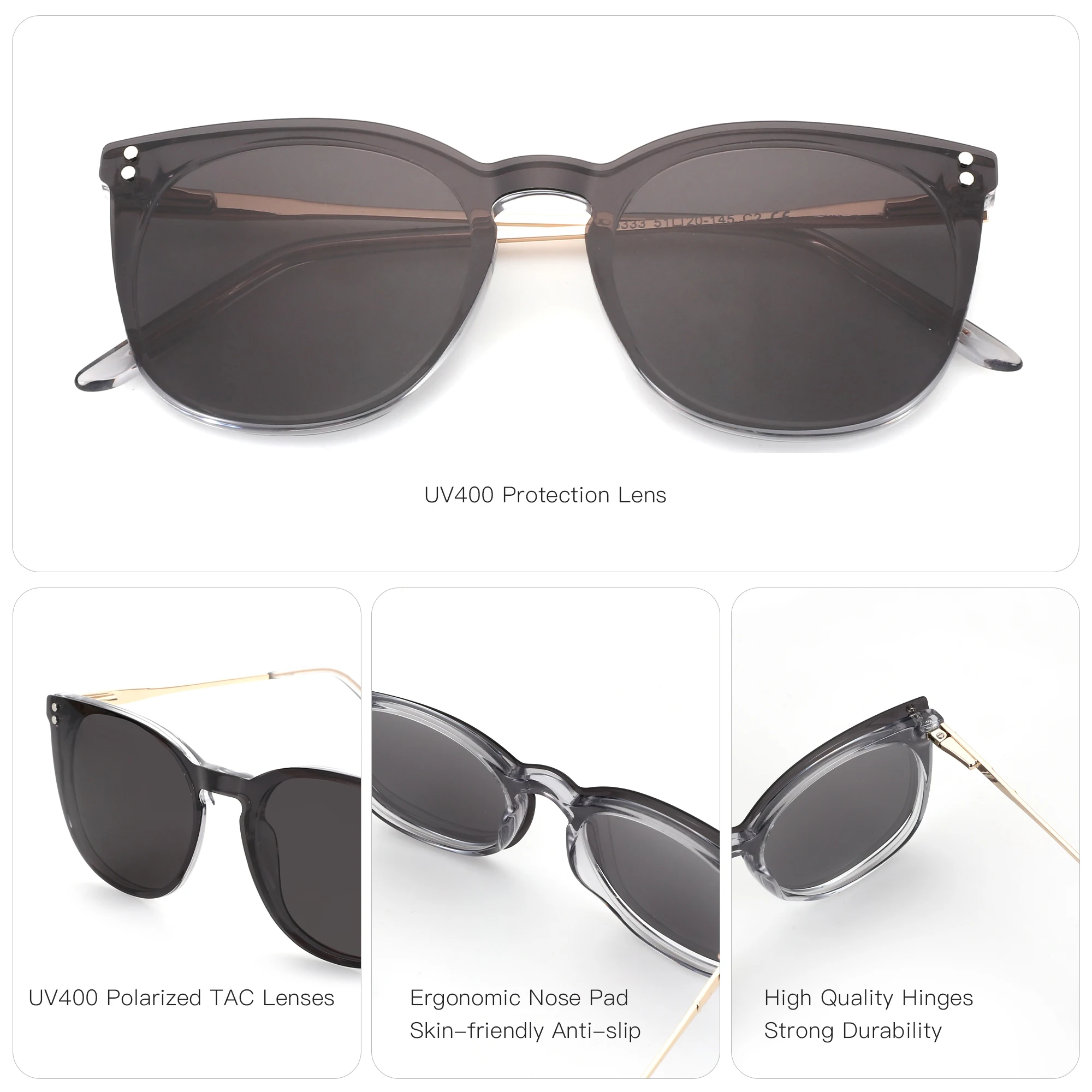 BLUEMOKY Acetate Butterfly Prescription Glasses,Women Clip on Sunglasses,Blue Lenses for Optical Correction of Multifocal Myopia