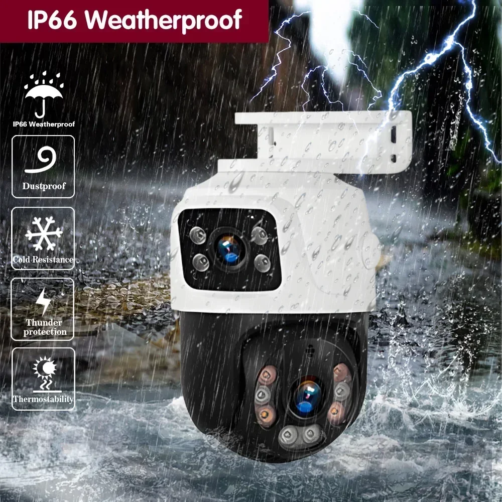 Imagem -02 - Poe Nvr Kit Ourdoor Wateproof Lente Dupla Poe Ptz Câmera ip Sistema de Segurança Vias Áudio 4k Cctv Kit Vigilância Vídeo H.265 8ch