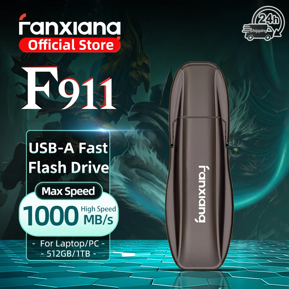 

Fanxiang F911 твердотельный накопитель 1000 МБ/с USB3.2 Gen2 512 ГБ 1 ТБ высокоскоростной USB Type-A флэш-накопитель для iOS ноутбука телефона планшета