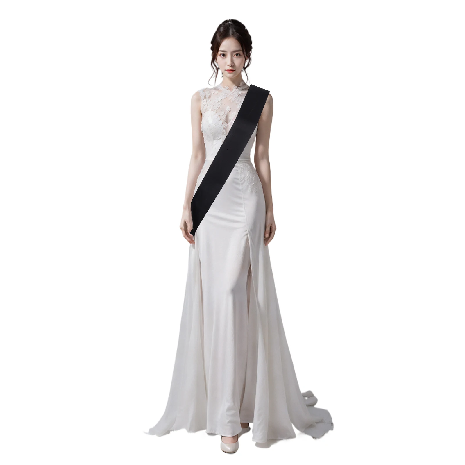 

Blank Satin Sashes Shoulder Strap Belt for Birthday Christmas Bridal Shower Empty Man Plain Pageant Sash Durable Material Party