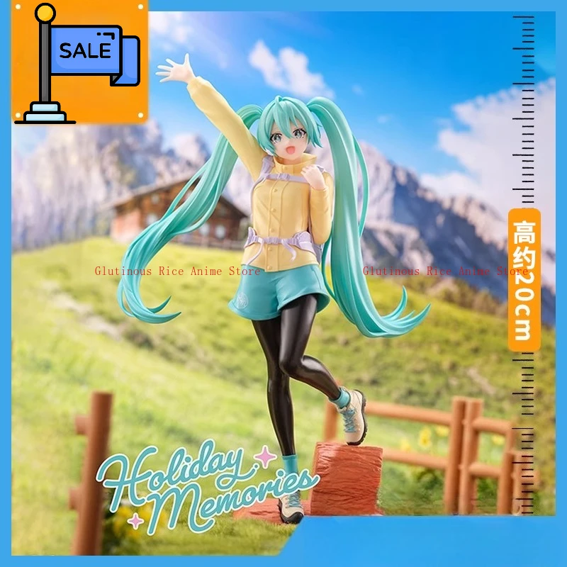 

In stock Labubu cartoon character Hatsune Miku Holiday mountaineering boutique children's toy model cute doll figurine original