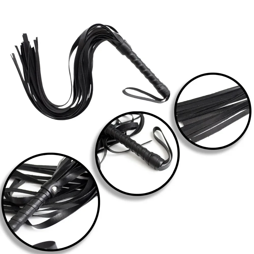 Essential set for a couple's date, BDSM binding tools: fox mask, tassel whip and tutorial dice. Couple games
