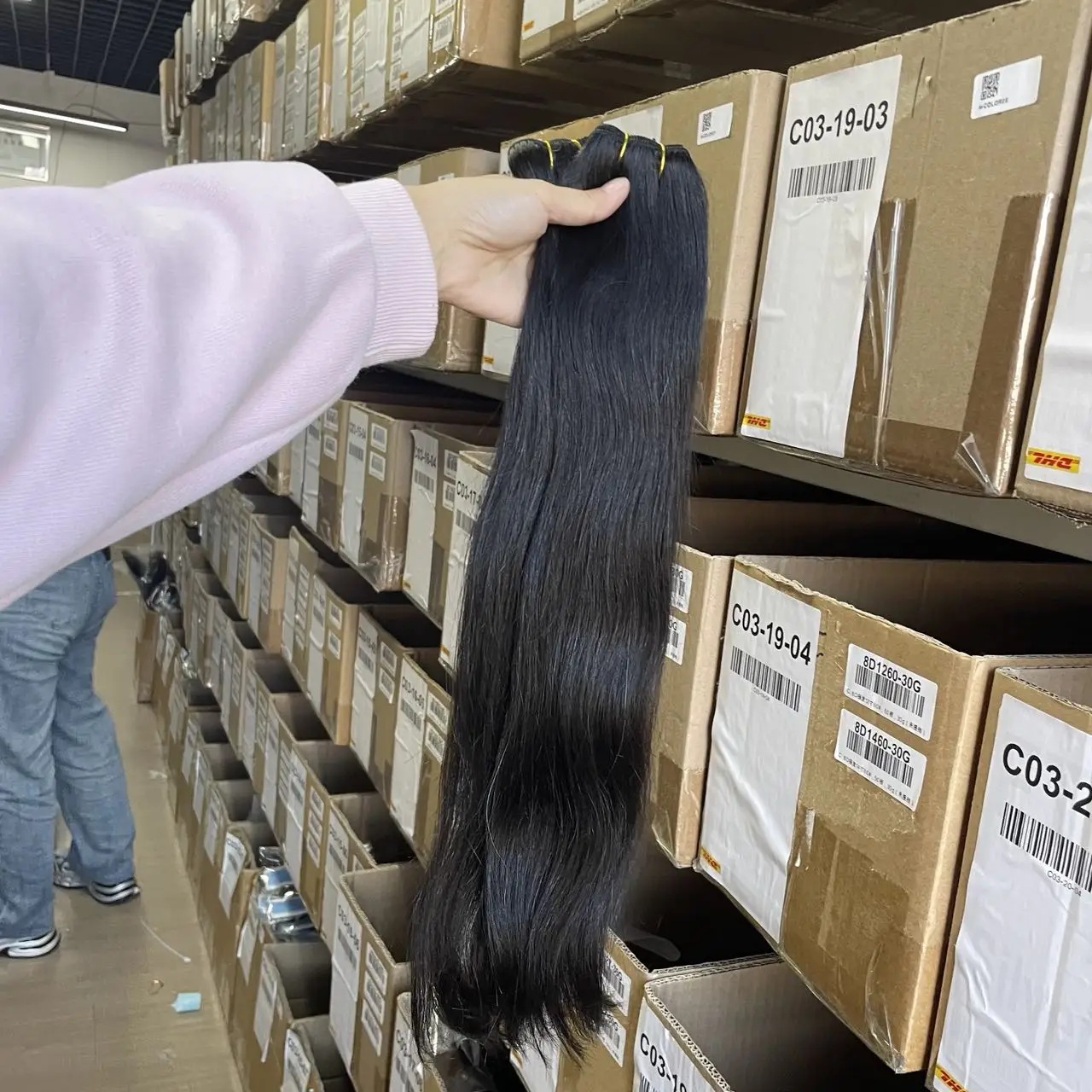 أسود طبيعي لحمة مزدوجة شعر مستعار بشري 12-24 بوصة 50 جرام آلة حزم شعر ريمي خياطة في نسج الشعر