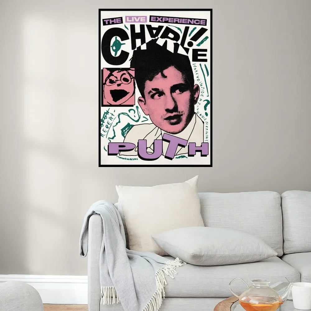 C-Charlie Puth Music Star Poster Prints Wall Painting Bedroom Living Room Decoration Office Home