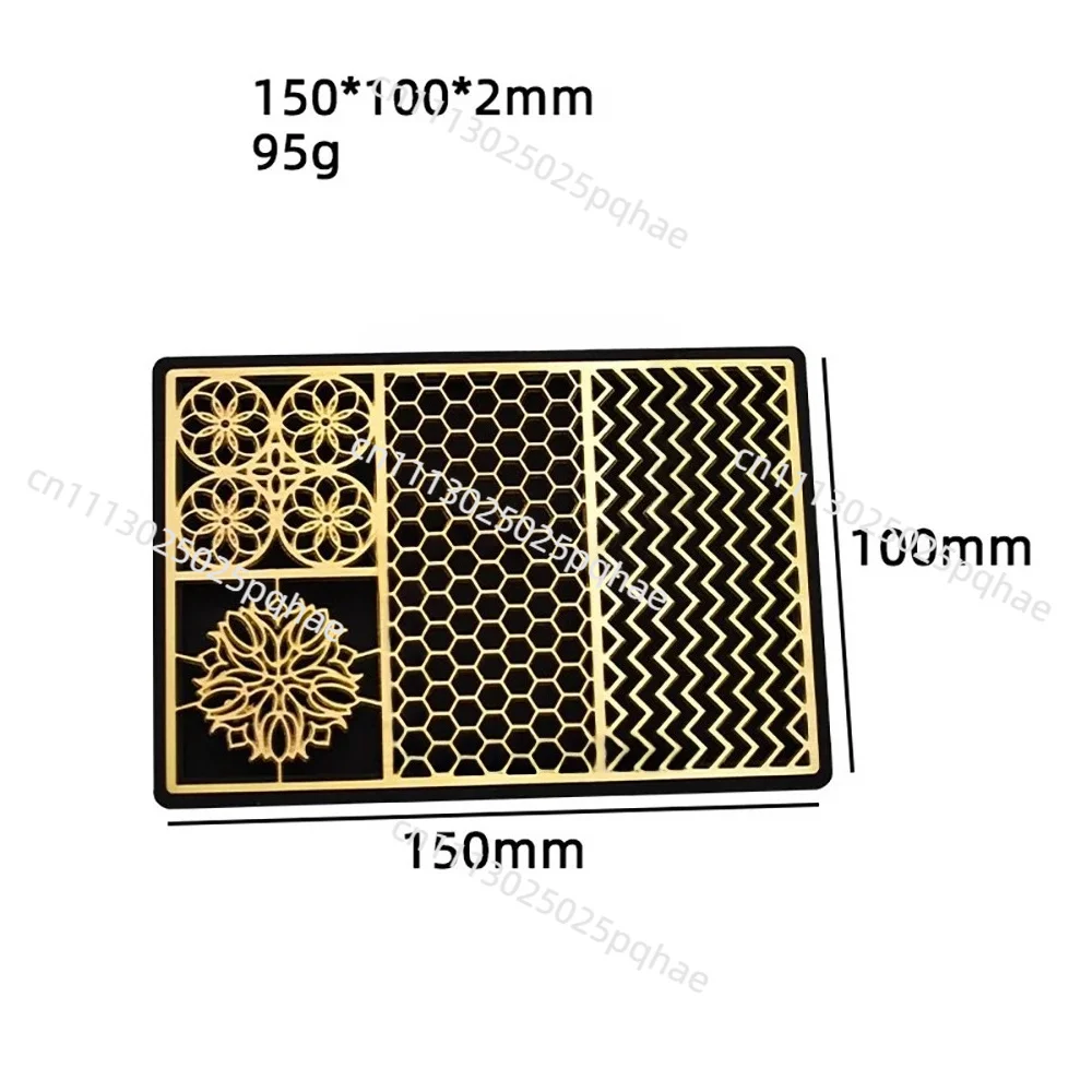 Food Grade Brass Ice Stamp Mold Whiskey Ice Cube Stamping Tray with PVC Pad for Bar Bartending