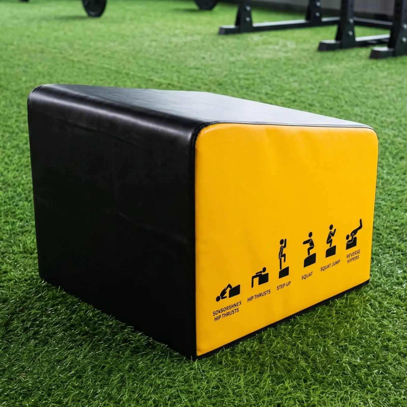 Compact Exercise Block Wipe-Clean Glute Bridge Box for Home Gym