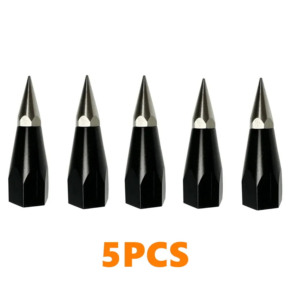 

5PCS Survey Range Rod Prism Pole Point Tip With 5/8 Internal Thread GPS RTK Centering Surveying Accessories Carbon Tube Point