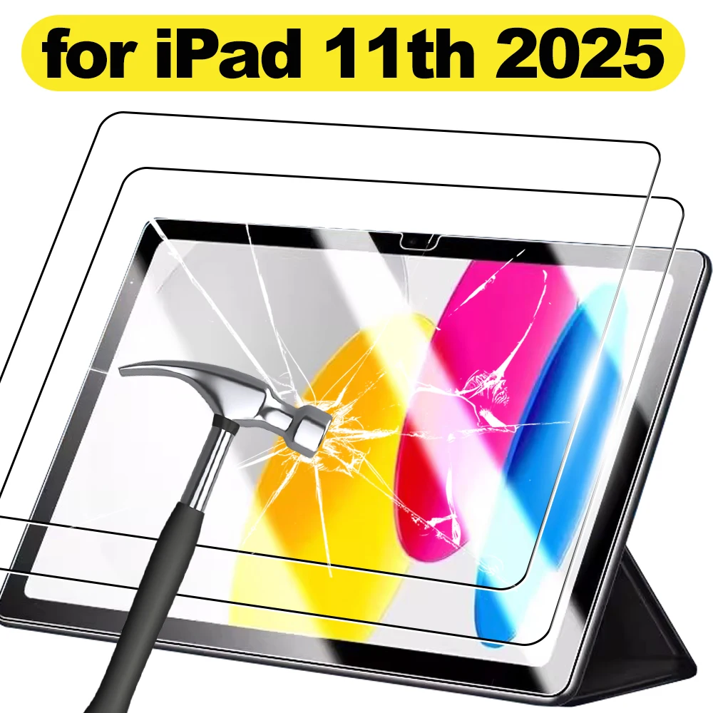 

For IPad (A16) 11th 2025 Hard Protective Films Tempered Glass Shatterproof Screen Protectors for IPad 11th/IPad Air11/IPad Air13