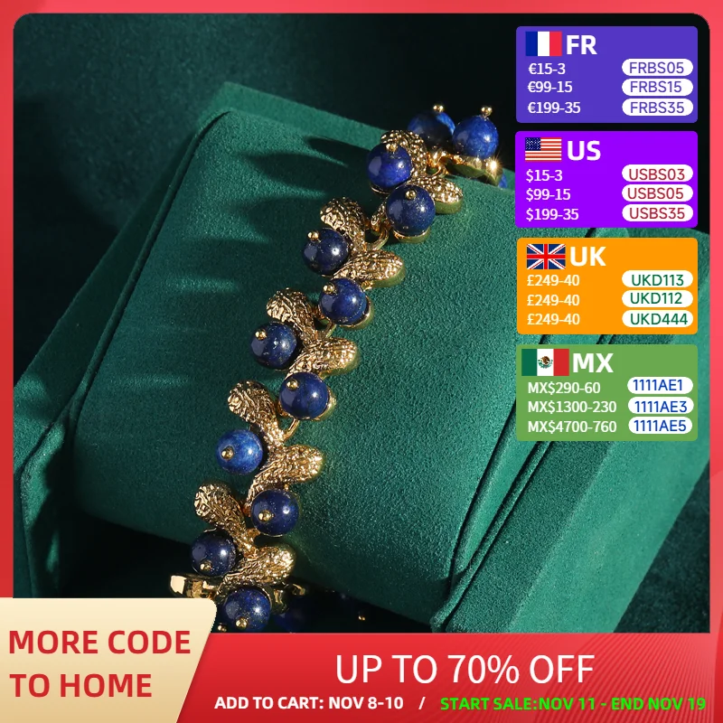 

Богемия золотого цвета, скрытые синие бусины ручной работы, натуральный камень, широкая нить, винтажные браслеты, антикварные ювелирные изделия, очаровательные свадебные ретро-браслеты