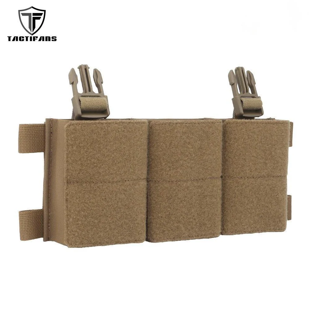 Triple Magazine Pouch 7.62 SR25 AR10 MAG Holder Pocket Loop Panel 1 Inch Buckle Connection For LV119 HSP MK4 Tactical Vest