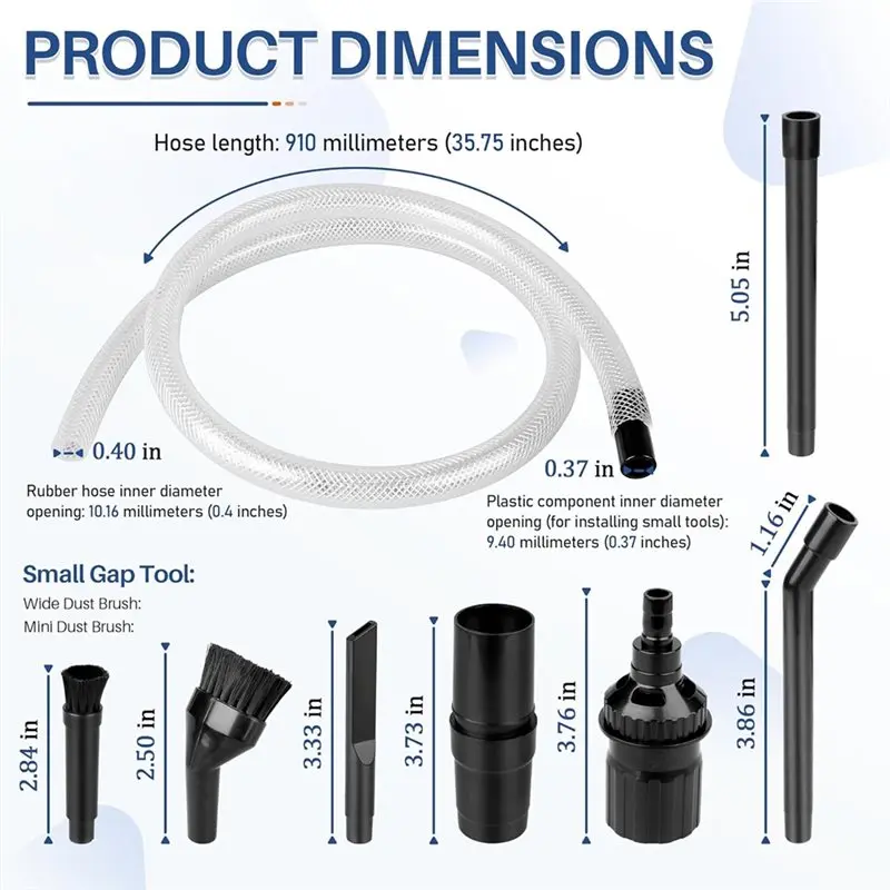 A76G-Kit de cepillo de herramienta de limpieza de grietas de teclado, kit de herramientas de fijación de aspiradora Universal, para tienda Vac