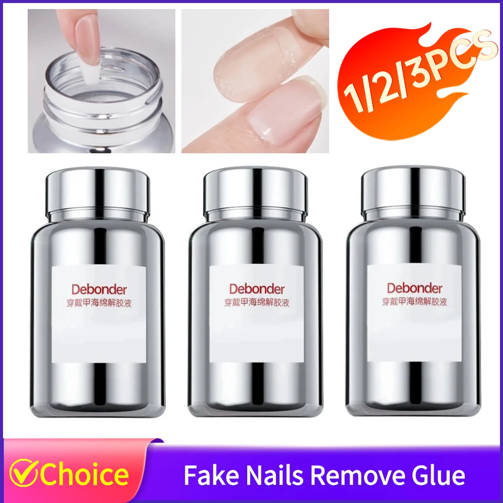 

Professional Nail Polish Remover Gel Nail Glue Remover Glue Off for False Nails No Damage Press-on Nails Removal 1/2/3pcs