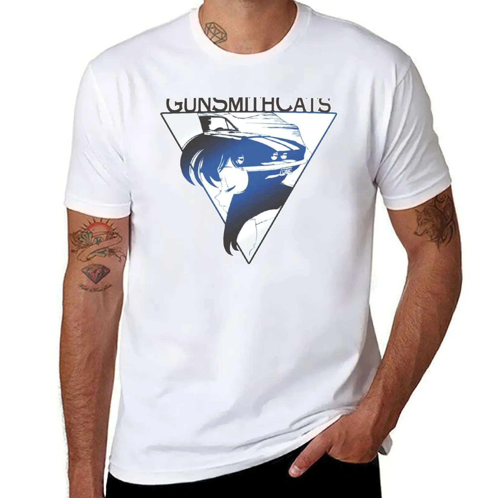 

GunSmith Cats - RALLY BLUE T-Shirt man t shirt summer funny t shirts man T-Shirt