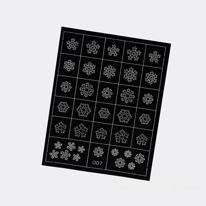 Airbrush Stencil For Nails Winter Snowflake Snow Tree Christmas Decors Hollow Nail Stickers Airbrush French Manicure Tips