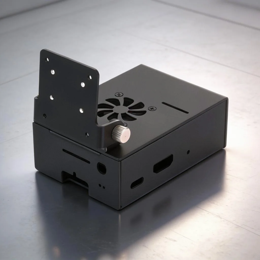 Waveshare Aluminum Alloy Cooling Case For VisionFive2 Lite, Comes With Heatsink And Cooling Fan, With Camera Holder