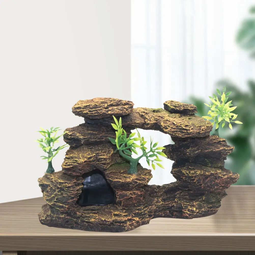 

Искусственный холм, смола, аквариум, декор для аквариума, скрывающая пещера, настольный рокарий, товары для домашних животных, искусственный рокарий, аквариум