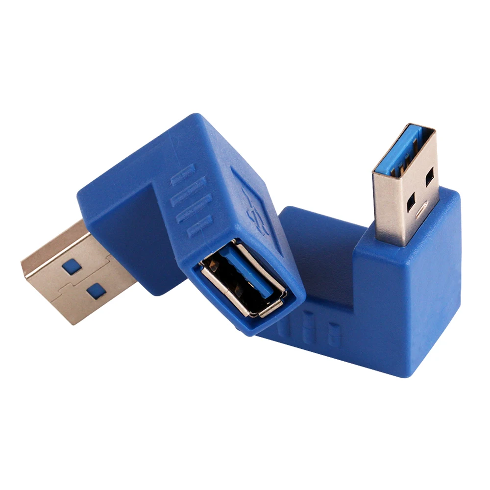 Wholesale 90 Degree Left Right Angled USB 3.0 A Male To Female Extension Adapter Connector For Laptop PC