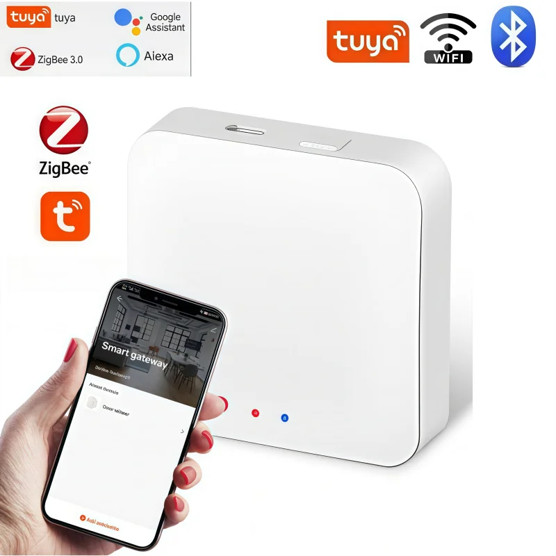 

Tuya intelligent gateway Zigbee3.0 wireless multi-mode wired multi-function Bluetooth APP intelligent device remote control