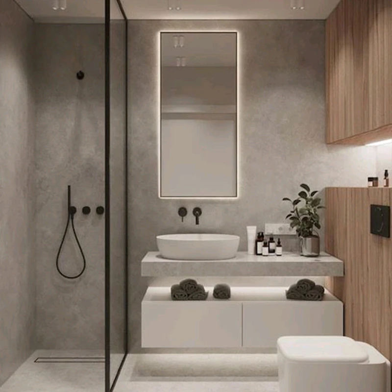 Combinazione di mobili da bagno ciano moderno personalizzato in stile francese in stile crema, lavabo integrato, tavolo per il lavaggio del bagno, lavabo a mano