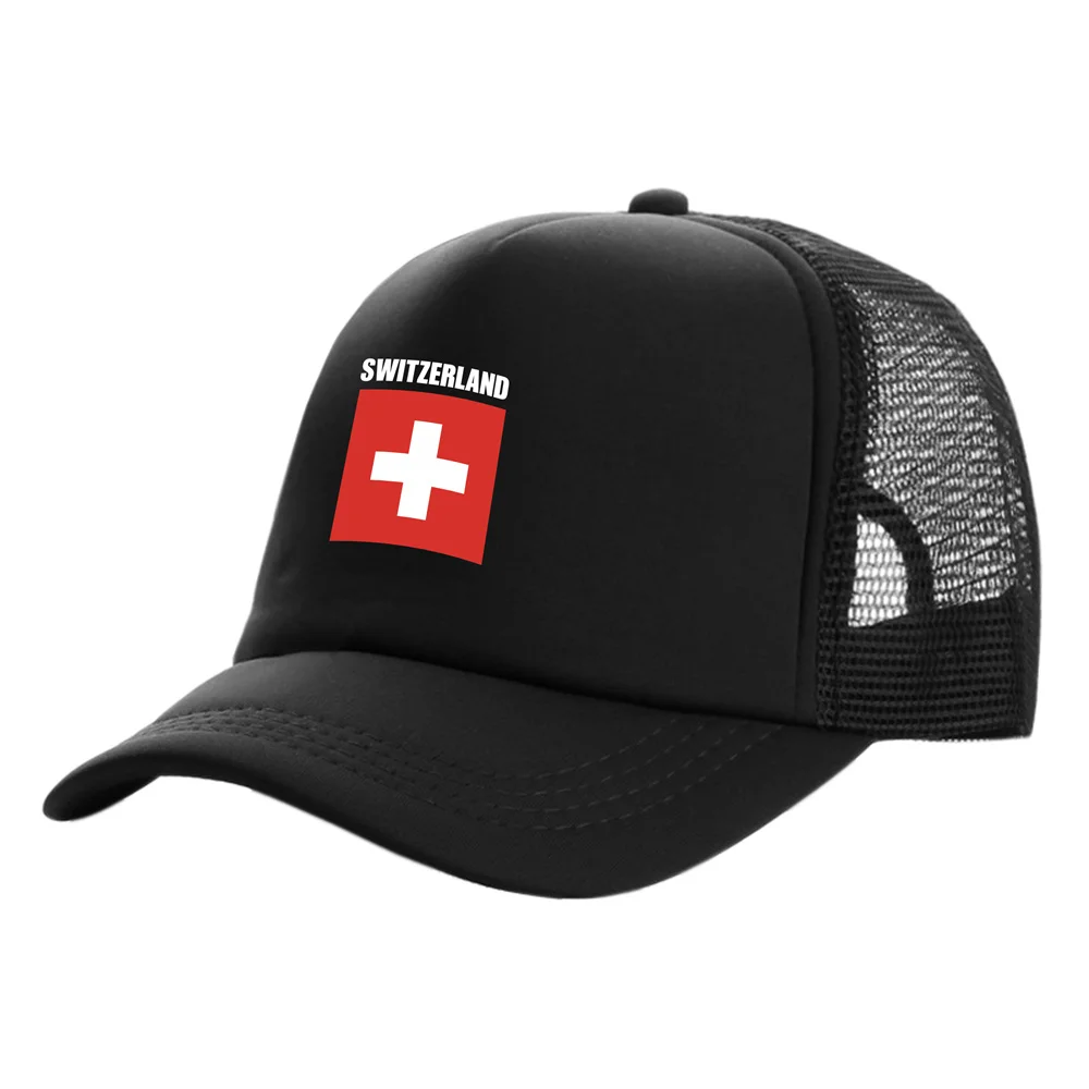 

Switzerland National Flag Trucker Cap Unisex Men Women Breathable Mesh Snapback Adjustable Outdoor Sun Protection Baseball Hat