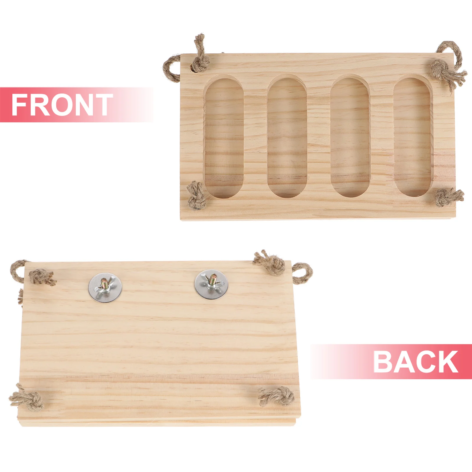 Folding Wooden Straw Frame Pet Feeder Rabbit Food Manger Rack Dispenser for Guinea Pigs Grass