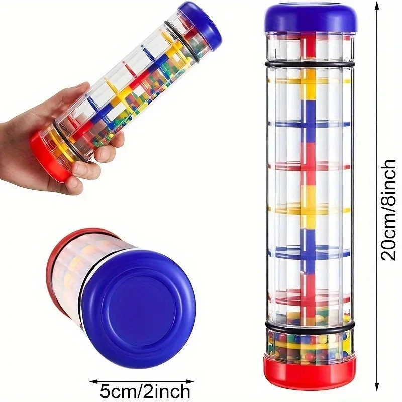 1Pc Rainmaker Musical Toy, Rain Stick Bell Hand Shaking Toy Montessori Sensory Toy Educational Baby Instrument Toy