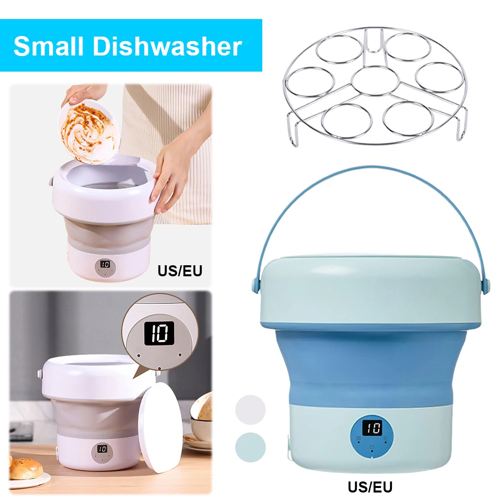 5L Mini Turbo Dishwasher On-Screen Countdown Foldable Vegetable Washing Machine Sink Dishwasher Device Household