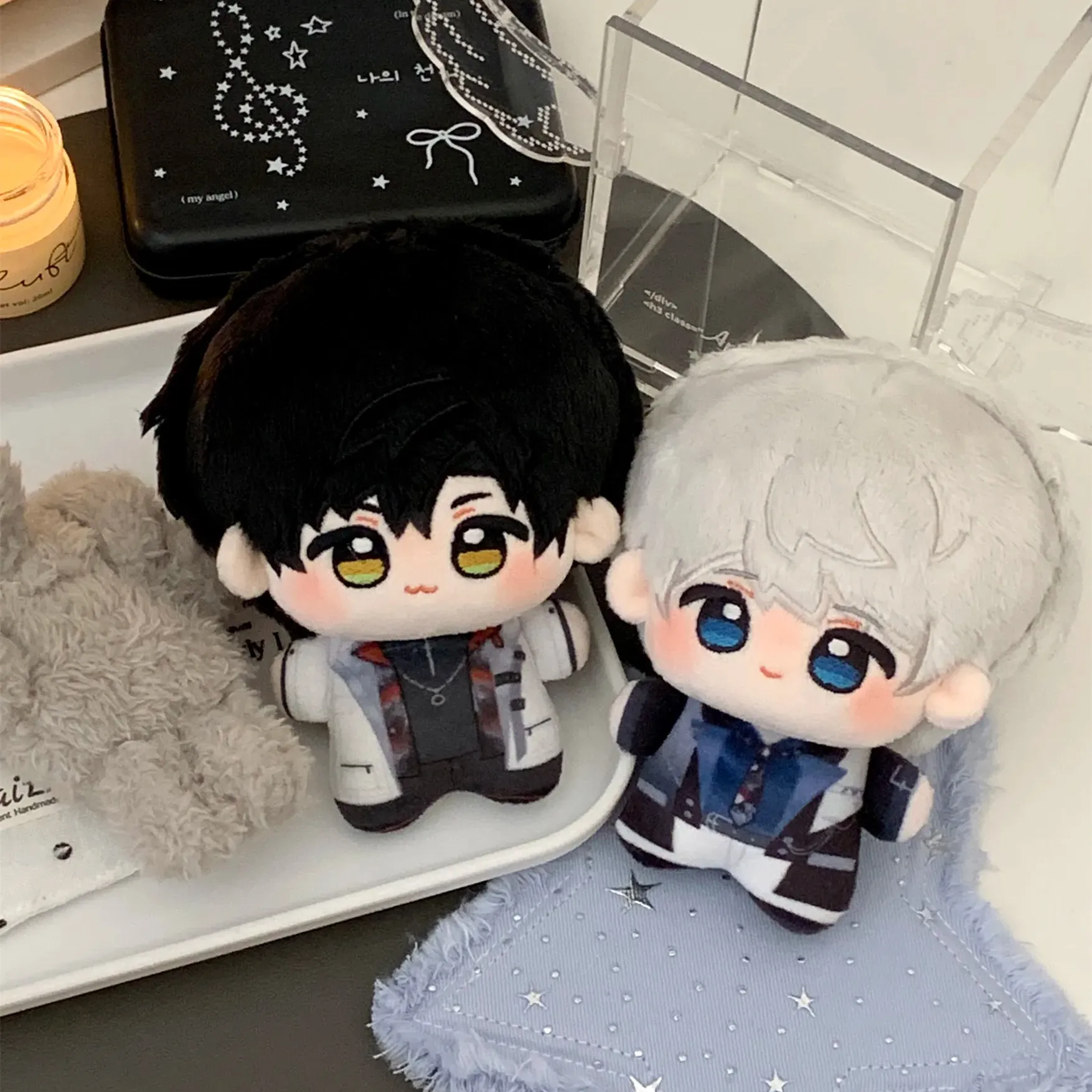 10 سنتيمتر الحب والفضاء العميق زين كزيفير محشوة بلوشيز ملابس دمى حقيبة سلسلة مفاتيح قلادة الحلي أنيمي لعبة لعبة أطفال هدية